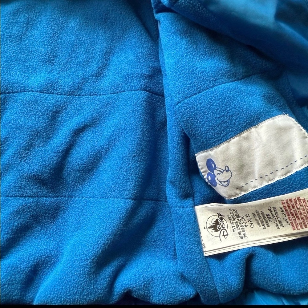Disney Mickey Mouse Boys Blue Print Hooded Fleece Lined Light Jacket - Picture 5 of 6